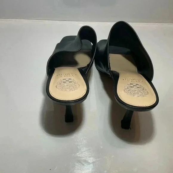 Vince Camuto Arlinala women’s square toad slip on heel genuine, leather black si - Picture 7 of 10